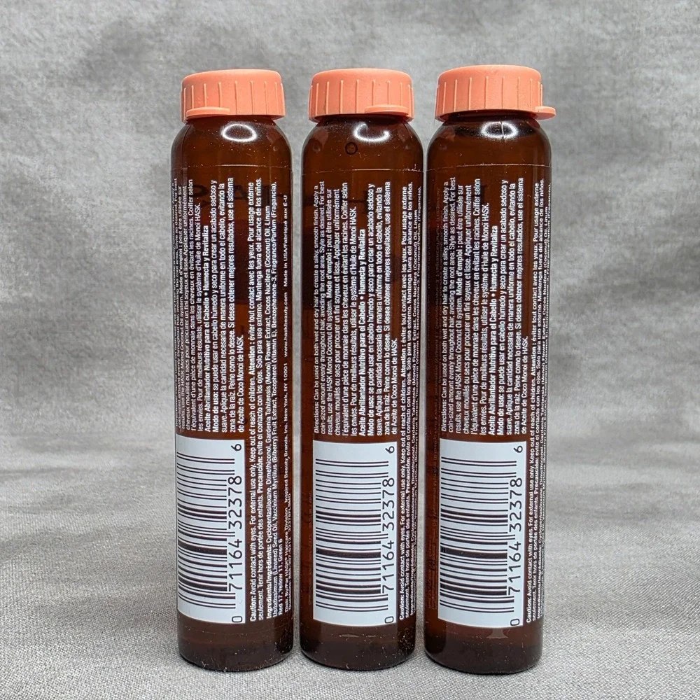 (X3) HASK Coconut Oil Nourishing Shine Hair Oil 5/8 oz Minis